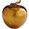 Apple 4" High Gold Glass Figurine
