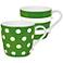 Apple Dots and Stripes 2-Piece Porcelain Mug Set
