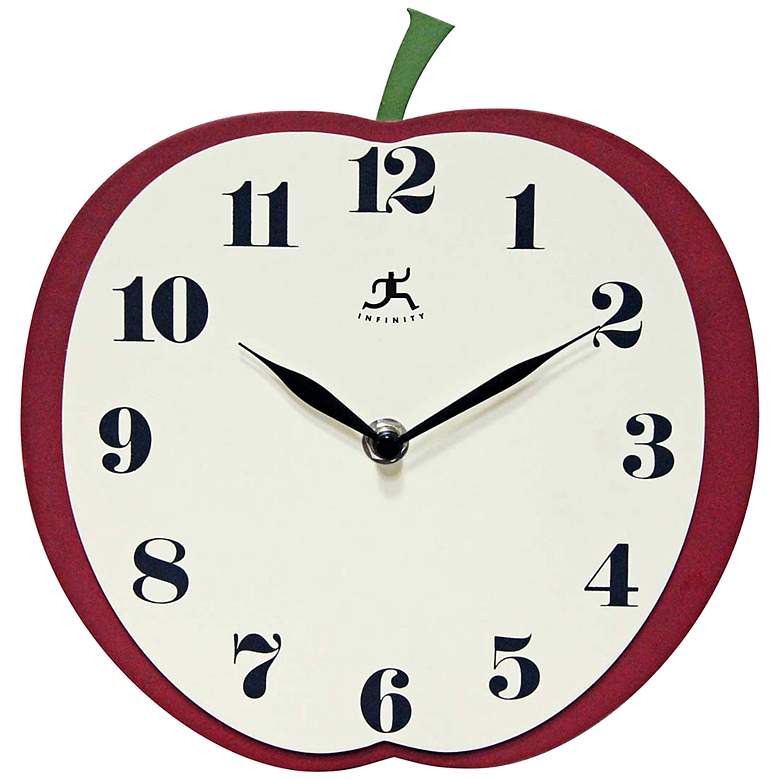Image 1 Apple Slice 9 inch High White Wall Clock