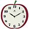 Apple Slice 9" High White Wall Clock