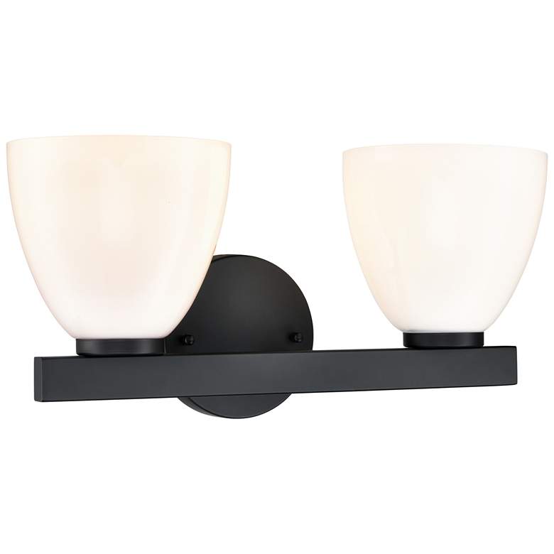 Image 1 Apria 15.75" Wide 2-Light Vanity in Matte Black