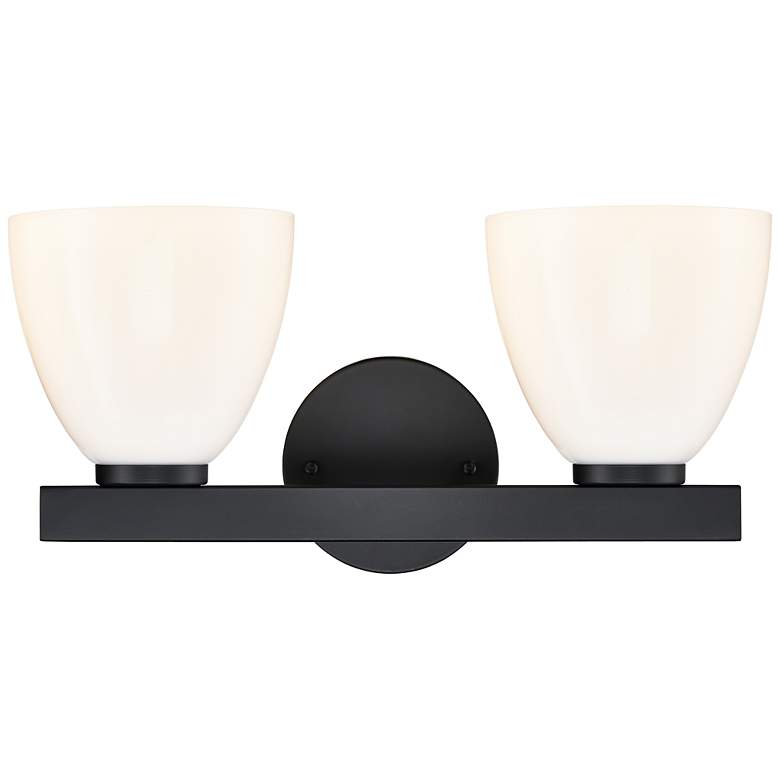 Image 3 Apria 15.75" Wide 2-Light Vanity in Matte Black more views