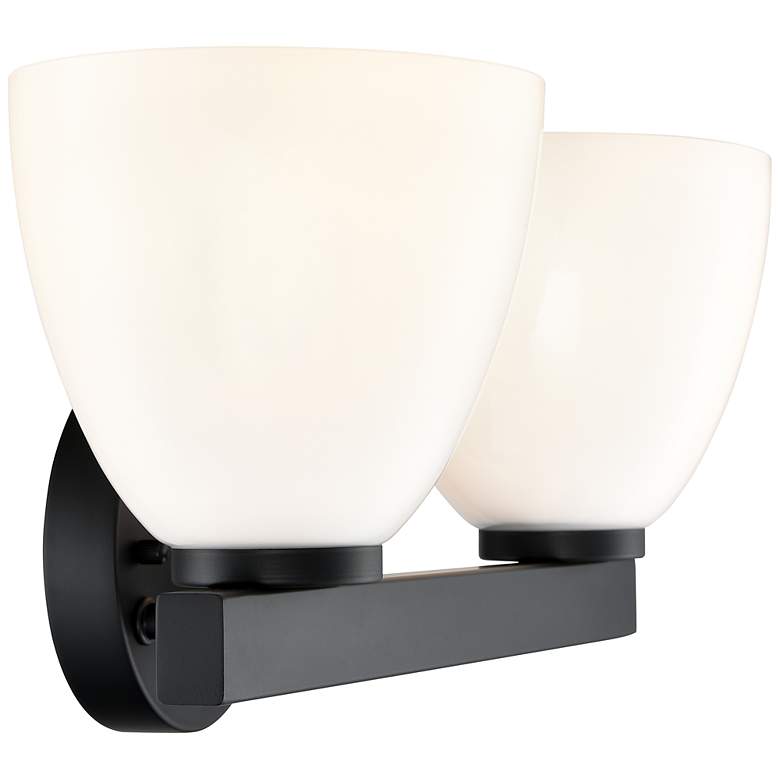 Image 4 Apria 15.75" Wide 2-Light Vanity in Matte Black more views