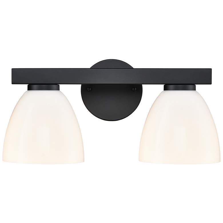 Image 5 Apria 15.75" Wide 2-Light Vanity in Matte Black more views