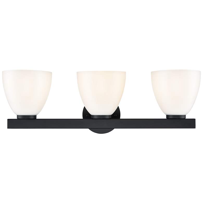 Image 3 Apria 24" Wide 3-Light Vanity in Matte Black more views