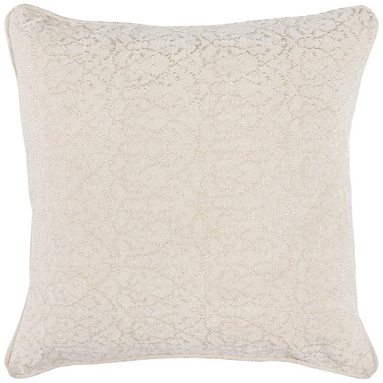 Image 1 April Ivory 22" Square Decorative Pillow
