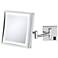 Aptations Brushed Nickel Hard-Wired LED Wall Mirror