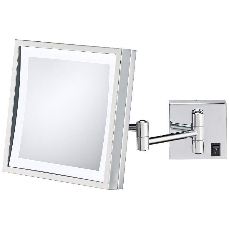 Image 1 Aptations Brushed Nickel Hard-Wired LED Wall Mirror