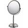 Aptations Brushed Nickel Recessed Base Vanity Stand Mirror