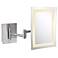 Aptations Rectangle Brushed Nickel LED Hard Wire Wall Mirror