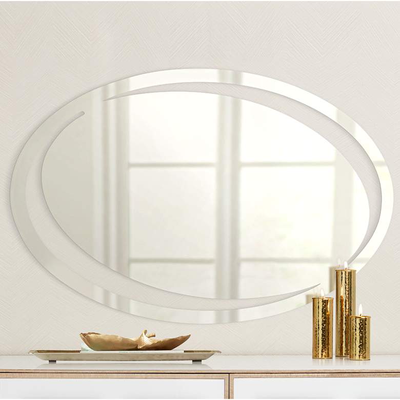 Image 1 Aptations Sol 35 1/2" x 23 1/2" Oval LED Vanity Mirror