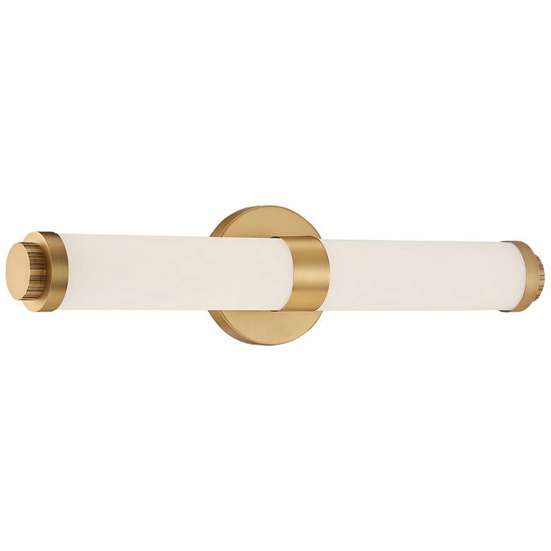 Image 2 Aqua 19 1/4" Wide Brushed Gold Metal Bar LED Bath Light