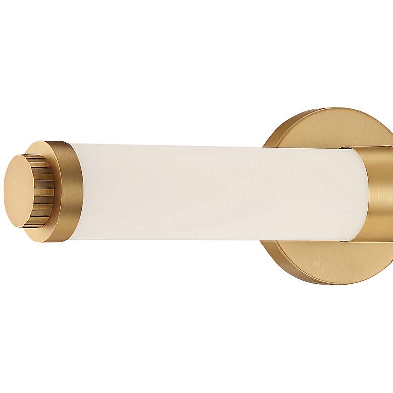Image 3 Aqua 19 1/4" Wide Brushed Gold Metal Bar LED Bath Light more views