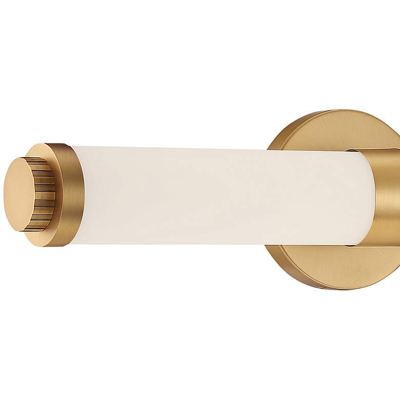 Image 3 Aqua 19 1/4 inch Wide Brushed Gold Metal Bar LED Bath Light more views