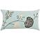 Aqua 21" Wide Decorative Pillow With Hidden Zipper