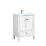 3_Aqua 24" Wide White 2-Door Single Sink Bathroom Vanity more views