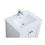 6_Aqua 24" Wide White 2-Door Single Sink Bathroom Vanity more views