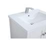 7_Aqua 24" Wide White 2-Door Single Sink Bathroom Vanity more views
