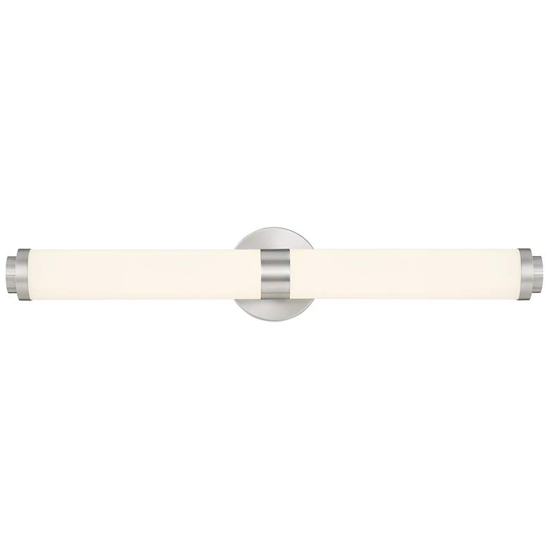 Image 2 Aqua 25 1/4" Wide Brushed Steel Metal Bar LED Bath Light