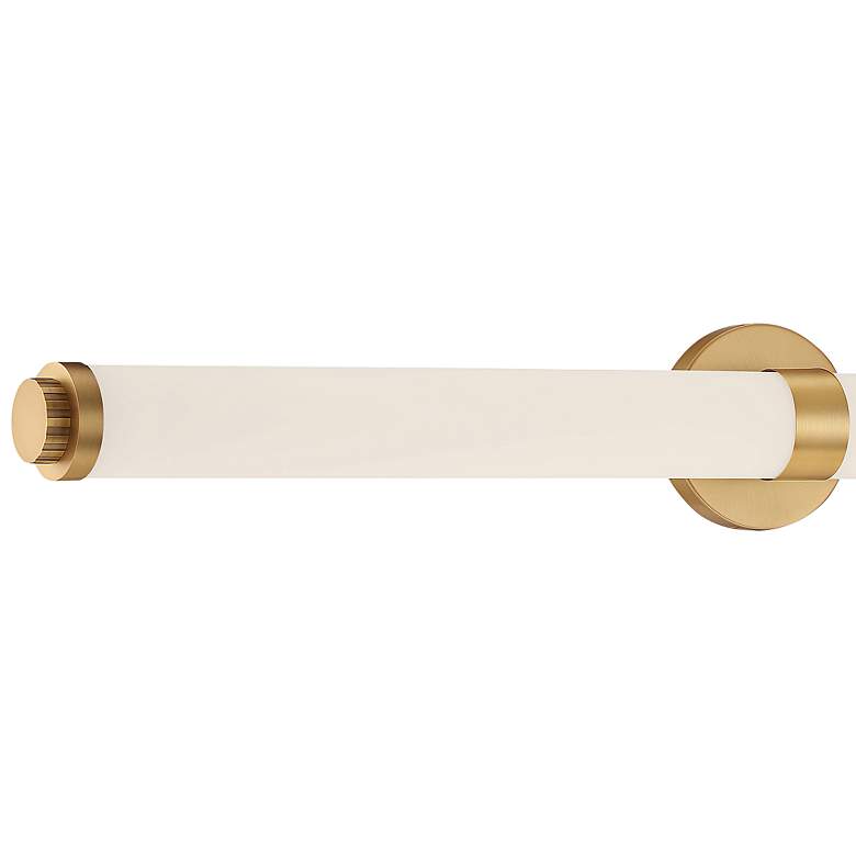 Image 3 Aqua 37 1/4 inch Wide Brushed Gold Metal Bar LED Bath Light more views