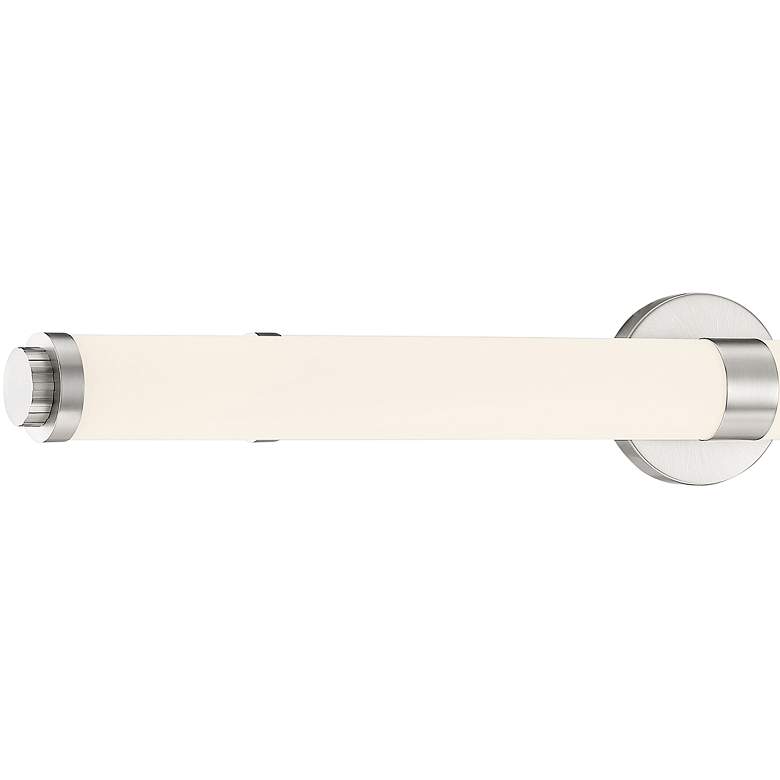Image 3 Aqua 37 1/4" Wide Brushed Steel Metal Bar LED Bath Light more views
