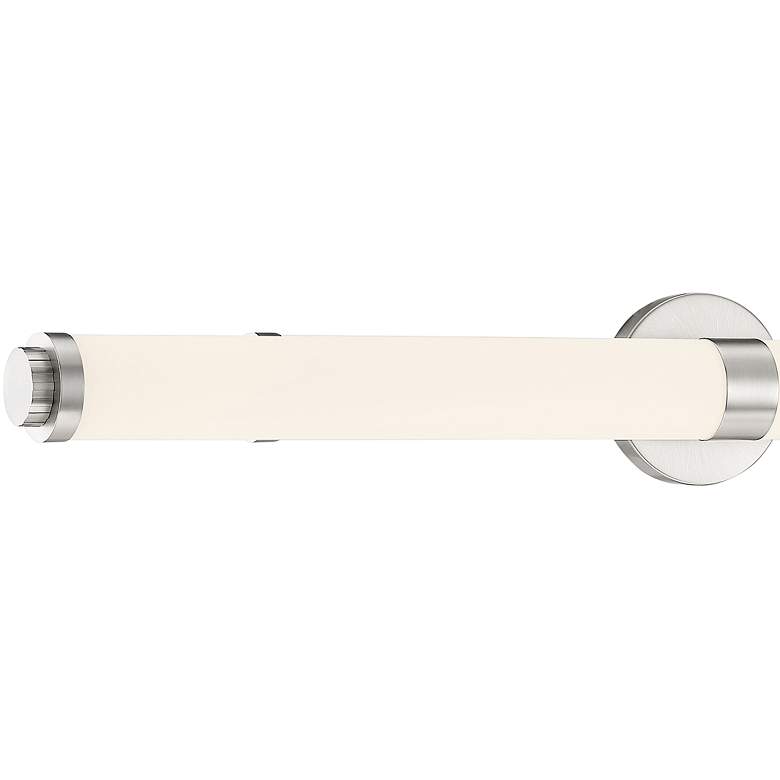 Image 3 Aqua 37 1/4 inch Wide Brushed Steel Metal Bar LED Bath Light more views