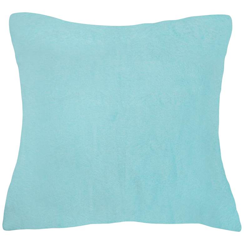 Image 1 Aqua Blue Bamboo Velvet 24 inch Square Throw Pillow