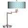 Aqua Interlace Giclee Swing Arm LED Desk Lamp