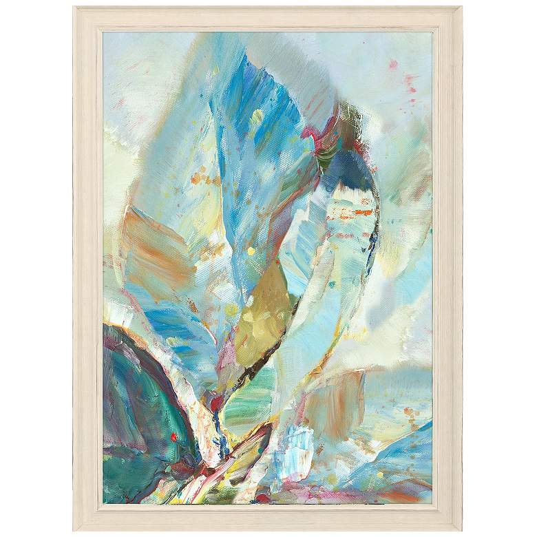 Image 1 Aqua Leaf I 28"W x 40"H Framed Art