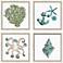 Aqua Marina 21" Square 4-Piece Framed Wall Art Set