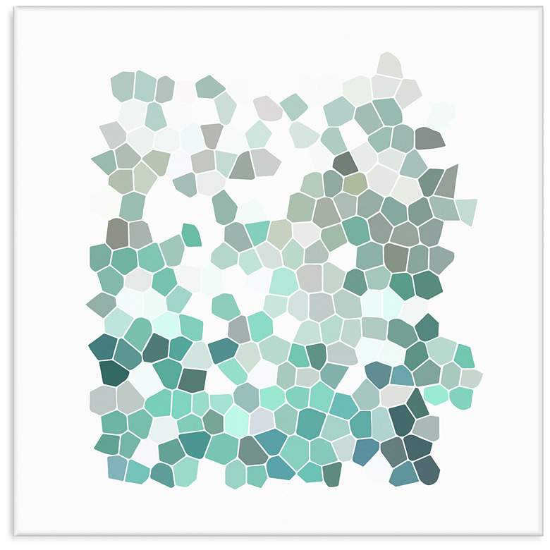Image 2 Aqua Mosaic 36 inch Square Giclee Wall Art