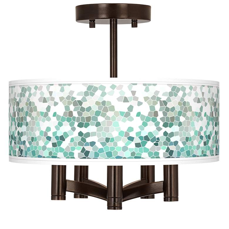 Image 1 Aqua Mosaic Ava 5-Light Bronze Ceiling Light