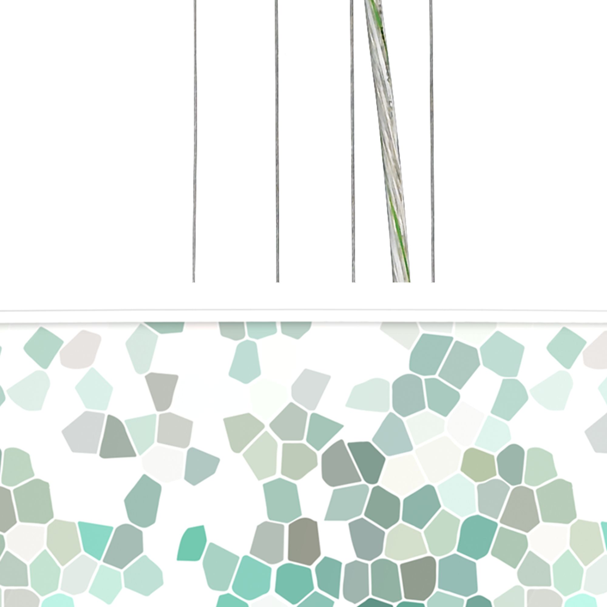 Image 2 Aqua Mosaic Giclee 24" Wide 4-Light Pendant Chandelier more views