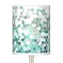 Aqua Mosaic Giclee Coastal Modern Droplet Table Lamps - Set of 2