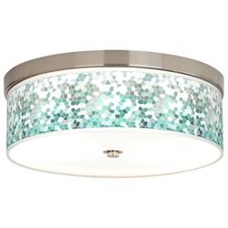Aqua Mosaic Giclee Energy Efficient Ceiling Light