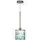 Aqua Mosaic Giclee Glow Mini Pendant Light