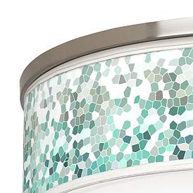 Image2 of Aqua Mosaic Giclee Nickel 20 1/4" Wide Ceiling Light more views