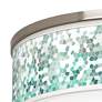 Thumbnail2 of Aqua Mosaic Giclee Nickel 20 1/4" Wide Ceiling Light more views