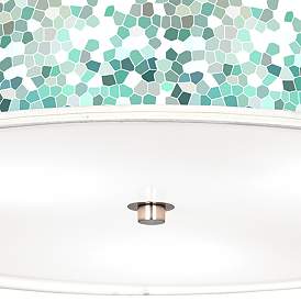 Image3 of Aqua Mosaic Giclee Nickel 20 1/4" Wide Ceiling Light more views
