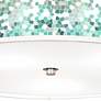 Aqua Mosaic Giclee Nickel 20 1/4" Wide Ceiling Light