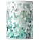 Aqua Mosaic Giclee Round Cylinder Lamp Shade 8x8x11 (Spider)