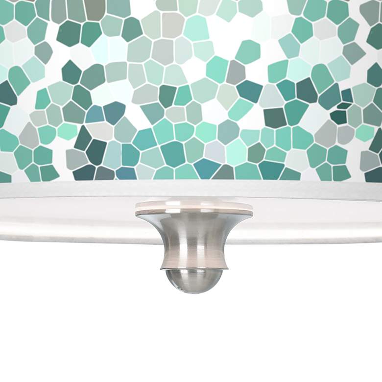 Image 3 Aqua Mosaic Tapered Drum Giclee Ceiling Light more views