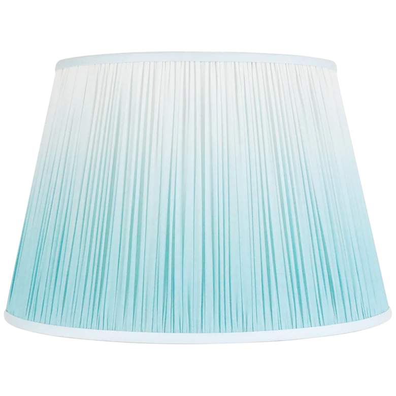 Image 1 Aqua Ombre Print Pleated Empire Lamp Shade 10x14x10 (Spider)