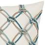 Aqua Rope 20" Square Indoor-Outdoor Decorative Pillow
