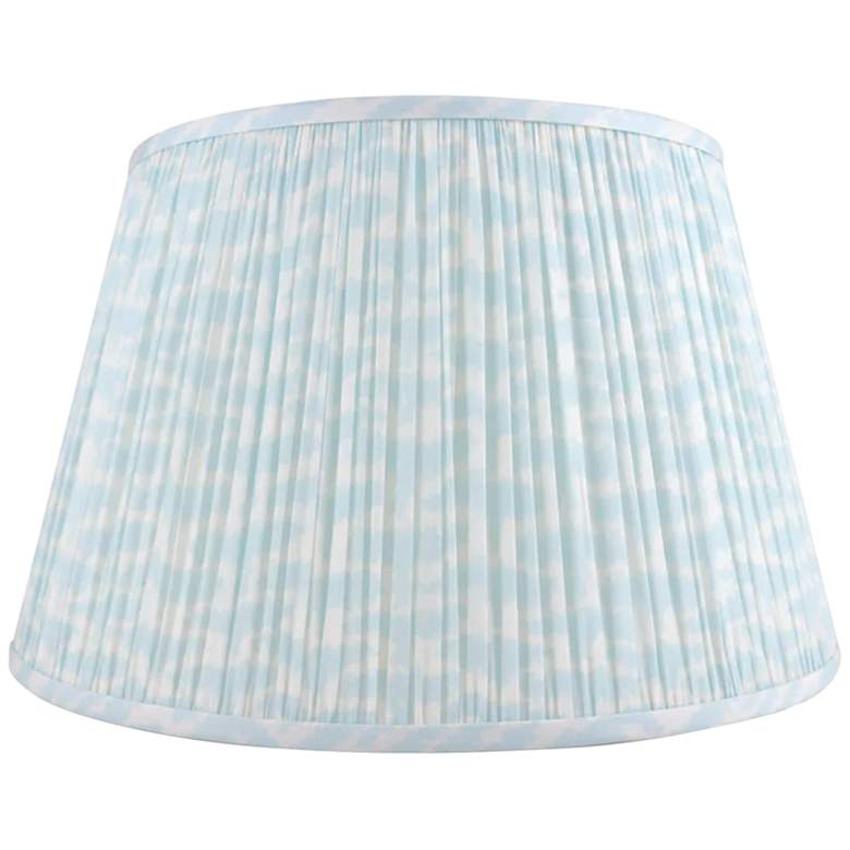 Image 1 Aqua Sierra Print Empire Lamp Shade 11x16x10 (Spider)