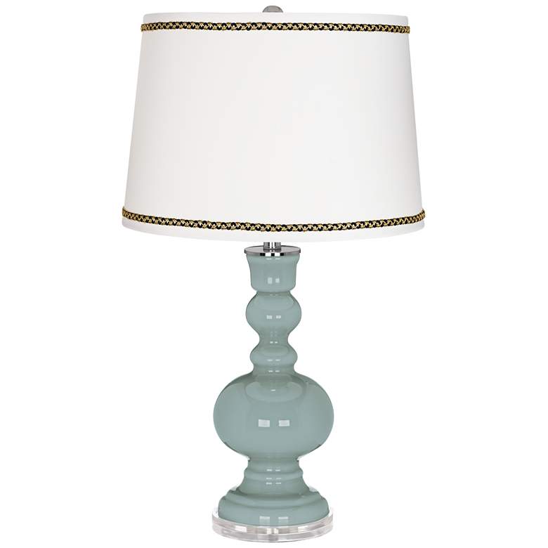 Image 1 Aqua-Sphere Apothecary Table Lamp with Ric-Rac Trim