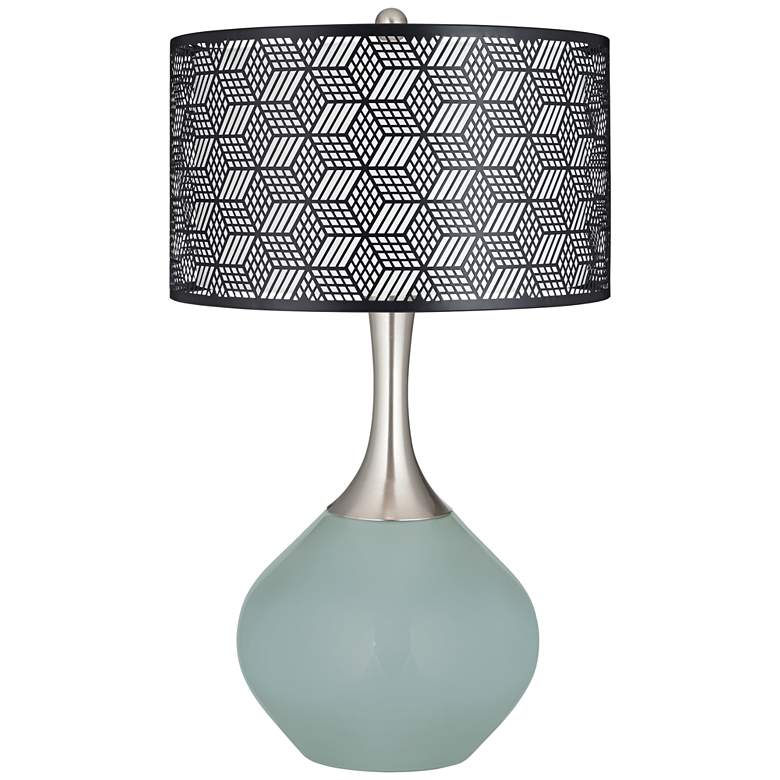 Image 1 Aqua-Sphere Black Metal Shade Spencer Table Lamp