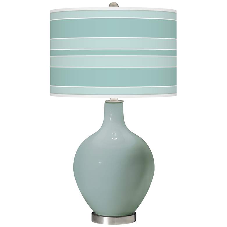 Image 1 Aqua-Sphere Bold Stripe Ovo Glass Table Lamp