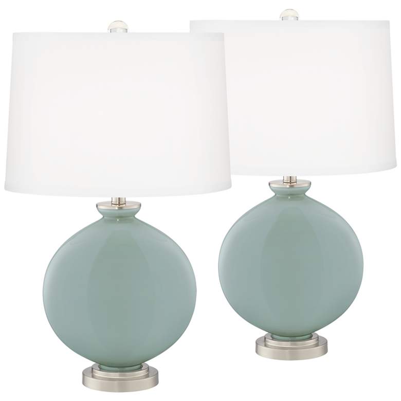 Image 2 Aqua-Sphere Carrie Table Lamp Set of 2 with Dimmers
