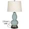 Aqua-Sphere Double Gourd Table Lamp with USB Workstation Base